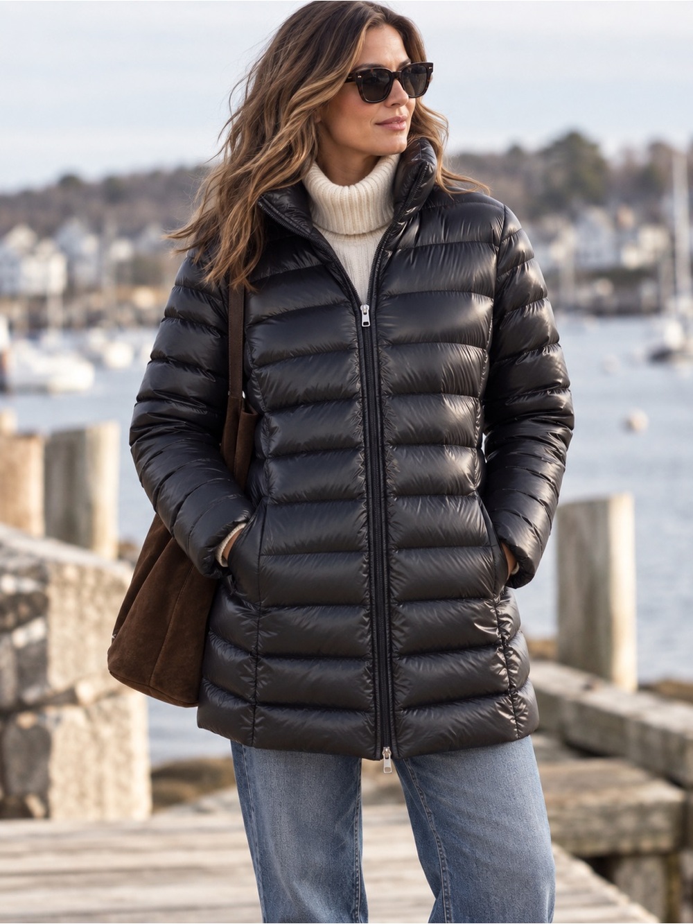 Bloomingdale’s Aqua Packable Puffer Jacket - Women's Size XL -NWOT